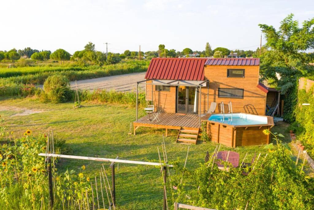 Myinsolite - Tiny-House, Jacuzzi, Brasero, Piscine Aigues-Mortes Eksteriør billede